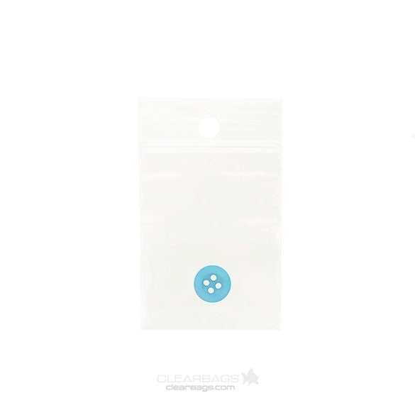 Blixtlåspåsar med häng hål 4x5cm Kristallklart PP 50 mikron (100 st) [ZR1H2]