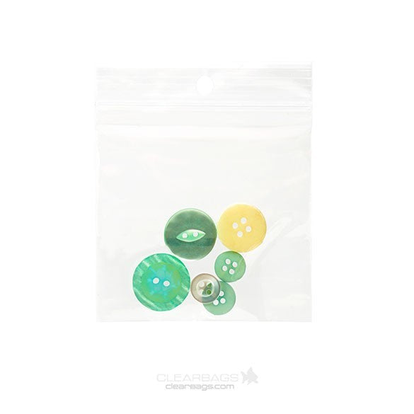 Blixtlåspåsar med häng hål 7,5x7,5cm Kristallklart PP 50 mikron (100 st) [ZR33]