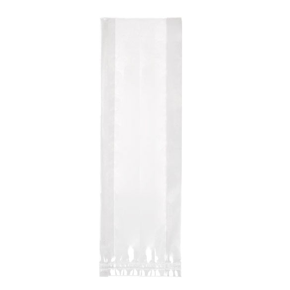 Plastpåsar 9,5x3,2x30,5cm med Sidoinvik (100 st) [GB2]