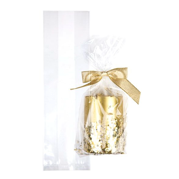 Plastpåsar 8,9x5,7x30,5cm med Sidoinvik (100 st) [GB26]