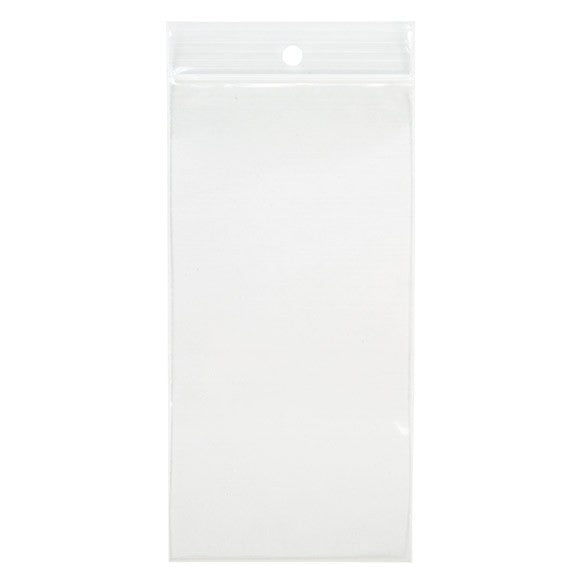 Zippåsar med häng hål 7,5x15cm Kristallklart PP 100 mikron (100 st) [Z4R36]
