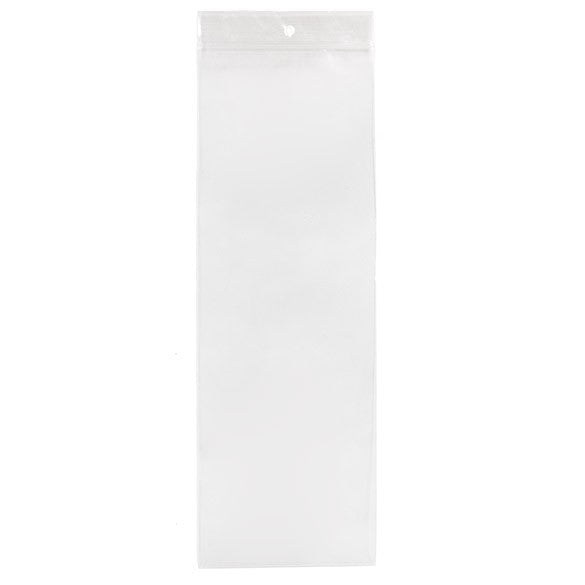 Zippåsar med häng hål 10x30,5cm Kristallklart PP 100 mikron (100 st) [Z4R412]