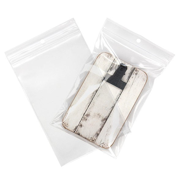 Zippåsar med häng hål 10x15cm Kristallklart PP 100 mikron (100 st) [Z4R46]