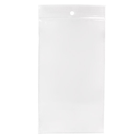 Zippåsar med häng hål 10x18cm Kristallklart PP 100 mikron (100 st) [Z4R47]