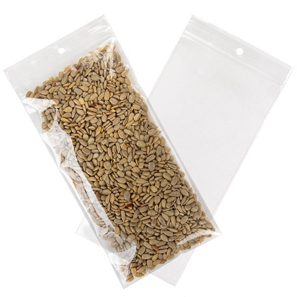 Zippåsar med häng hål 10x20,5cm Kristallklart PP 100 mikron (100 st) [Z4R48]