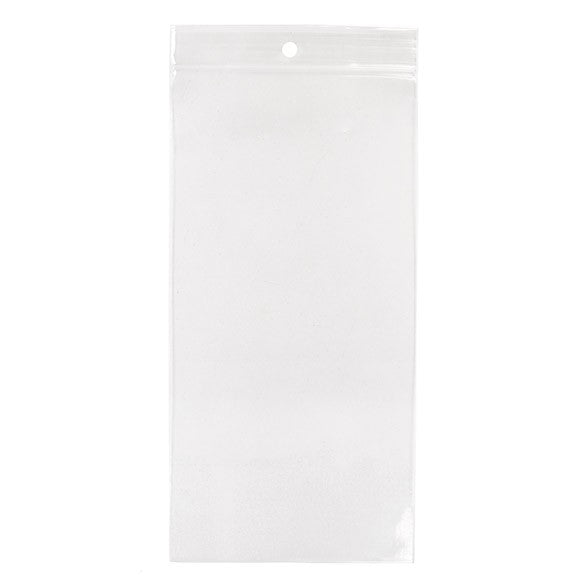 Zippåsar med häng hål 10x20,5cm Kristallklart PP 100 mikron (100 st) [Z4R48]