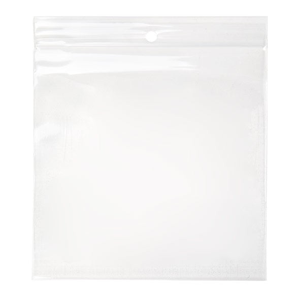 Zippåsar med häng hål 12,5x12,5cm Kristallklart PP 100 mikron (100 st) [Z4R55]