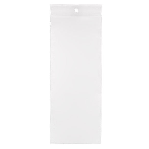 Blixtlåspåsar med häng hål 10x25,5cm Kristallklart PP 50 mikron (100 st) [ZR410]