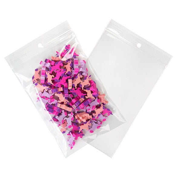 Blixtlåspåsar med häng hål 10x15cm Kristallklart PP 50 mikron (100 st) [ZR46]