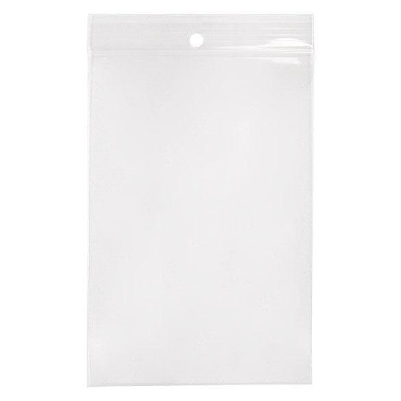 Blixtlåspåsar med häng hål 10x15cm Kristallklart PP 50 mikron (100 st) [ZR46]