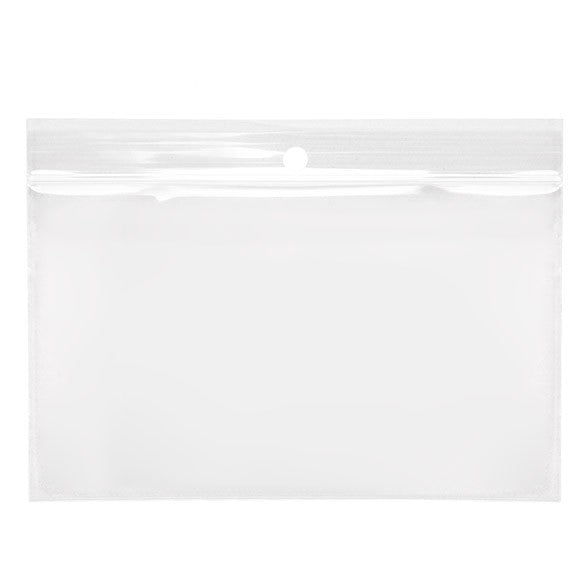 Blixtlåspåsar med häng hål 12,5x7,5cm Kristallklart PP 50 mikron (100 st) [ZR53]