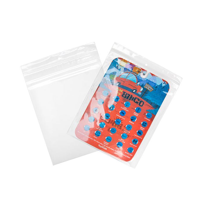 Grip Seal Bags with Hang hole 20.5x25.5cm Crystal Clear PP 50 micron