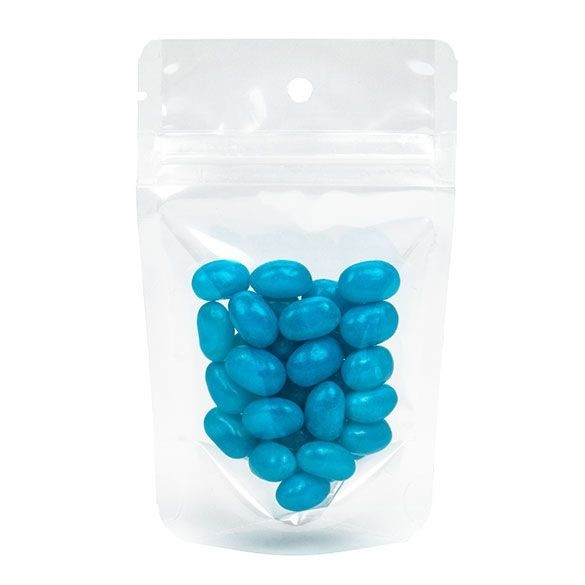 Stå upp påsar Transparent 7.9x5.1x13cm laminerad | 28 gram med upphängningshål (100 st) [ZBGCC1H]