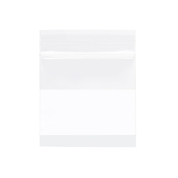 Blixtlåspåsar med Skrivfält 5x5cm Kristallklart PP 50 mikron (100 st) [ZWC22]