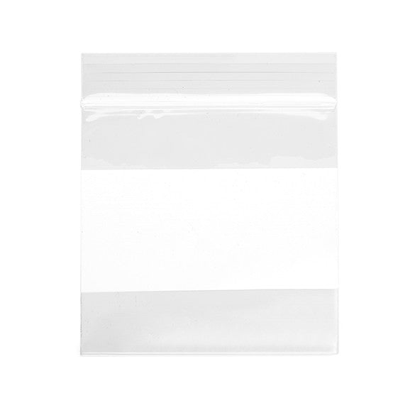 Blixtlåspåsar med Skrivfält 7,5x7,5cm Kristallklart PP 50 mikron (100 st) [ZWC33]