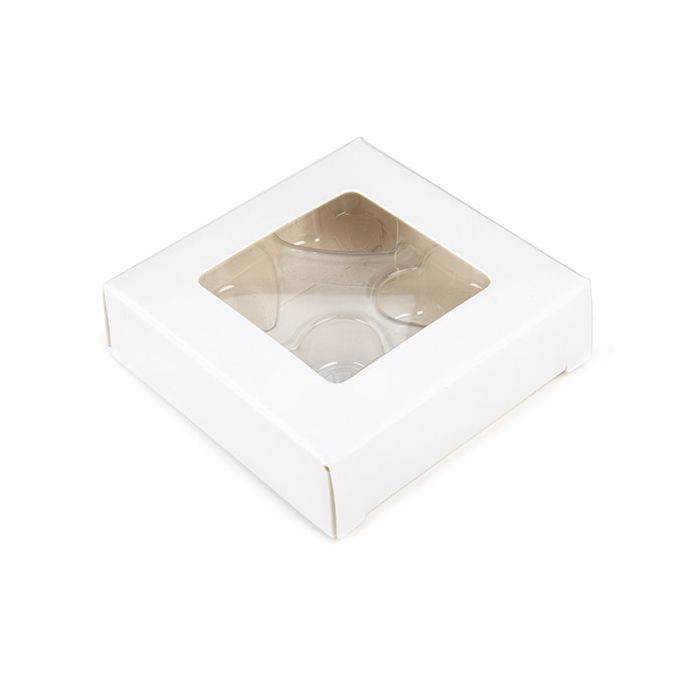 White Kraft Artisan Candy Box Set, Heart Insert 7x2.1x6.8 cm