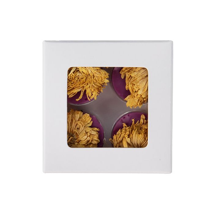 Vit Kraft Artisan Candy Box Set, rund insats 7x2.1x6.8 cm (25 st) [CNDYR276W]