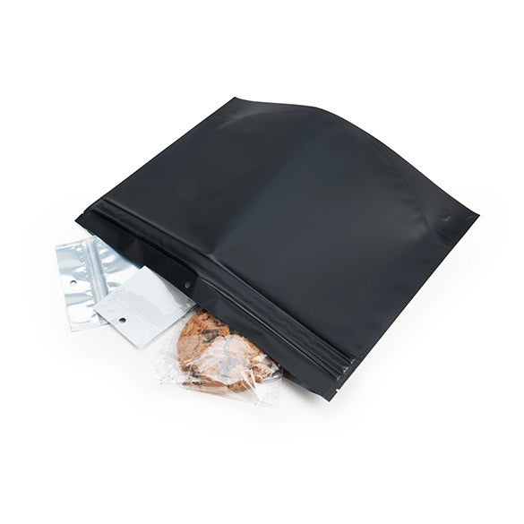 Barnsäkra påsar för påsar med matt svart 30,5x10,2x22,9cm (100 st) [CRP129MB]