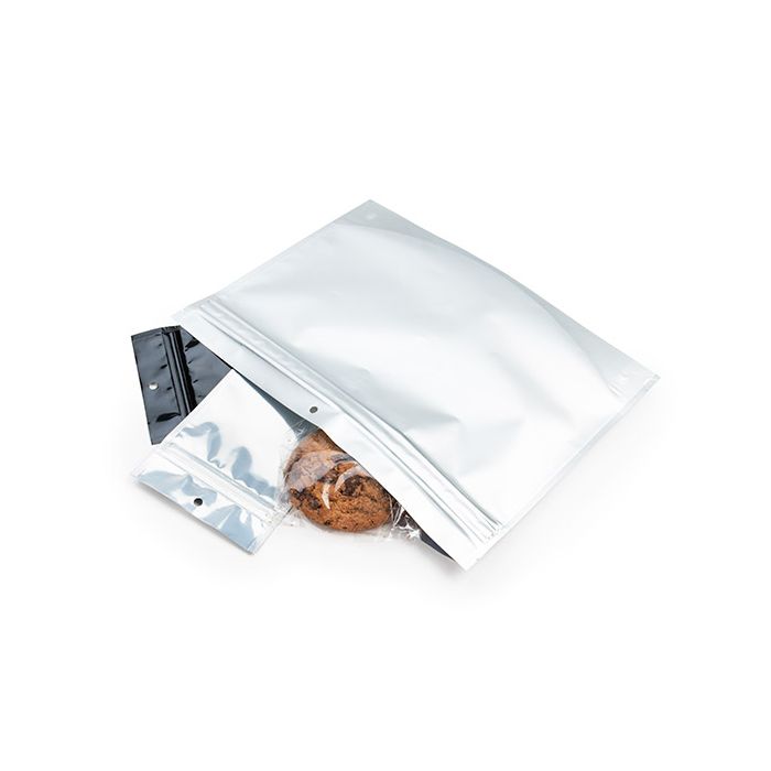 Matte Silver Barnsäkra påsar 30,5 x 10 x 23 cm (100 st) [CRP129MS]