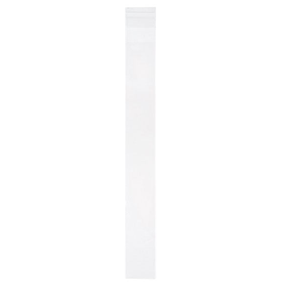 Plastpåsar 2,5x20,3cm Transparent med Tejpremsa (100 st) [B1X8]