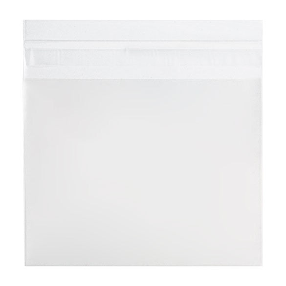 Plastpåsar 13,7x10,8cm Transparent med Tejpremsa (100 st) [B4]