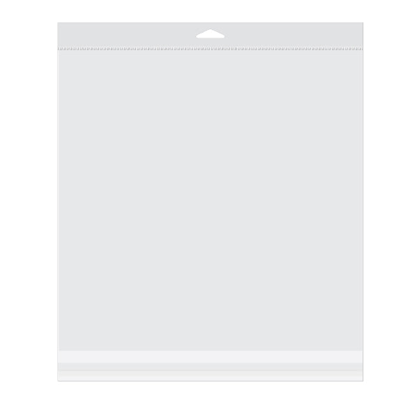 Cellofanpåsar med Eurohål 31,8x31,4cm Transparent med Tejpremsa (100 st) [HB12X12]