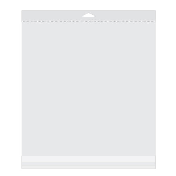 Cellofanpåsar med Eurohål 33x33cm Transparent med Tejpremsa (100 st) [HB13X13E]