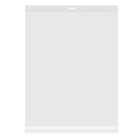 Cellofanpåsar med Eurohål 41,8x51,4cm Transparent med Tejpremsa (100 st) [HB16]