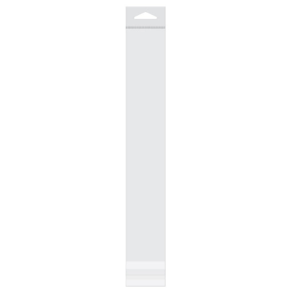 Cellofanpåsar med Eurohål 5,1x30,5cm Transparent med Tejpremsa (100 st) [HB212]