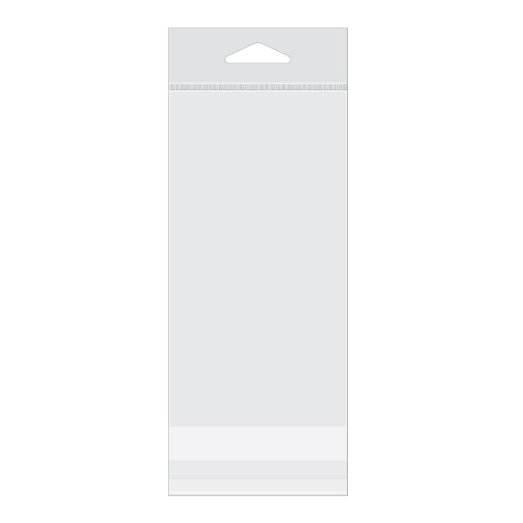 Cellofanpåsar med Eurohål 8,1x15,4cm Transparent med Tejpremsa (100 st) [HB3X6S]