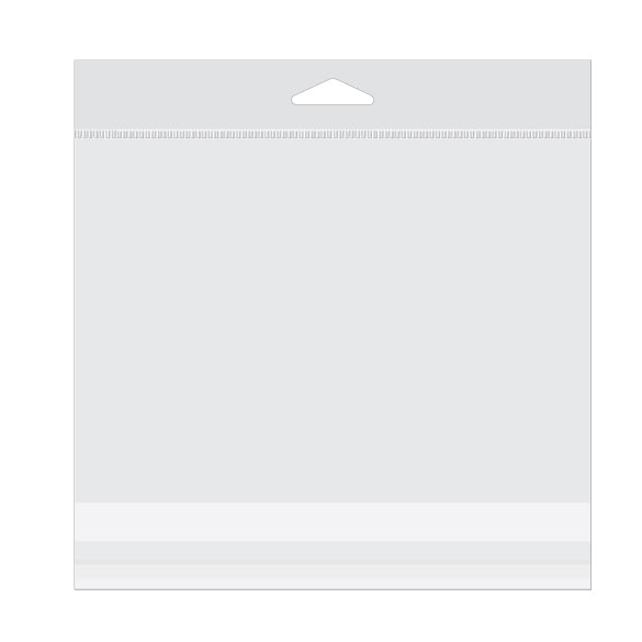 Cellofanpåsar med Eurohål 18,9x13,3cm Transparent med Tejpremsa (100 st) [HB5]