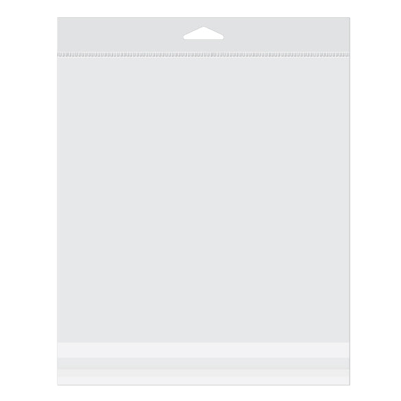 Cellofanpåsar med Eurohål 21,4x21cm Transparent med Tejpremsa (100 st) [HB88]