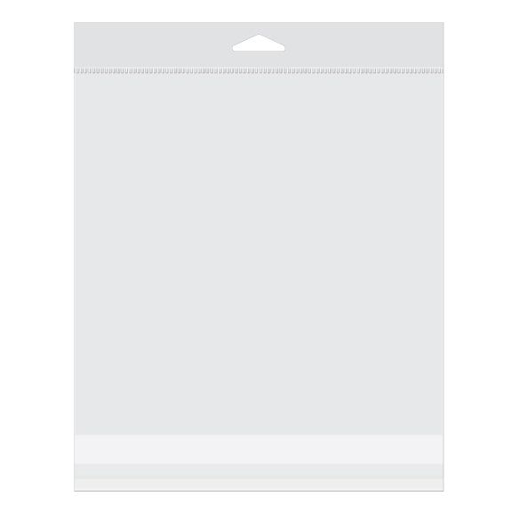 Cellofanpåsar med Eurohål 21x20,5cm Transparent med Tejpremsa (100 st) [HB88S]