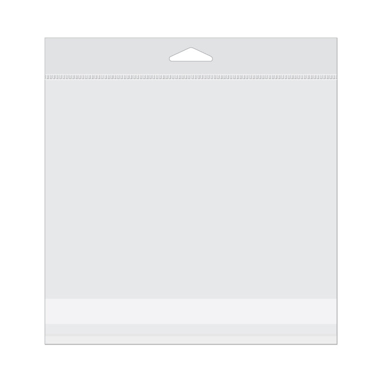 Cellofanpåsar med Eurohål 20,3x15,2cm Transparent med Tejpremsa (100 st) [HB8X6E]