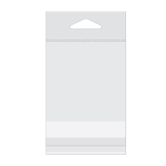 Cellofanpåsar med Eurohål 7,6x7,6cm Transparent med Tejpremsa (500 st) [J3]