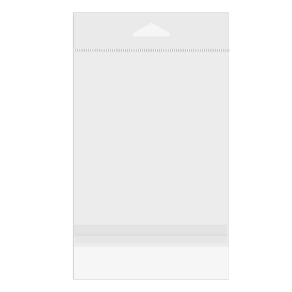 Cellofanpåsar med Eurohål 10,8x13,7cm Transparent med Tejpremsa (100 st) [HB4B2PC]