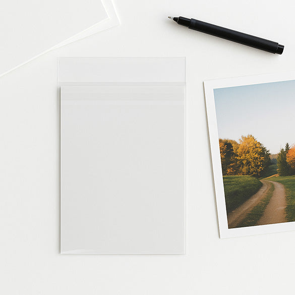 Plastpåsar 10,8x15,6cm Premium Transparent med Tejpremsa (100 st) [PR4X6]