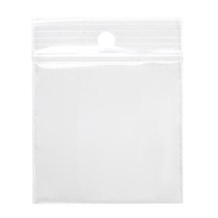 Zippåsar med häng hål 5x5cm Kristallklart PP 75 mikron (100 st) [Z3R22]