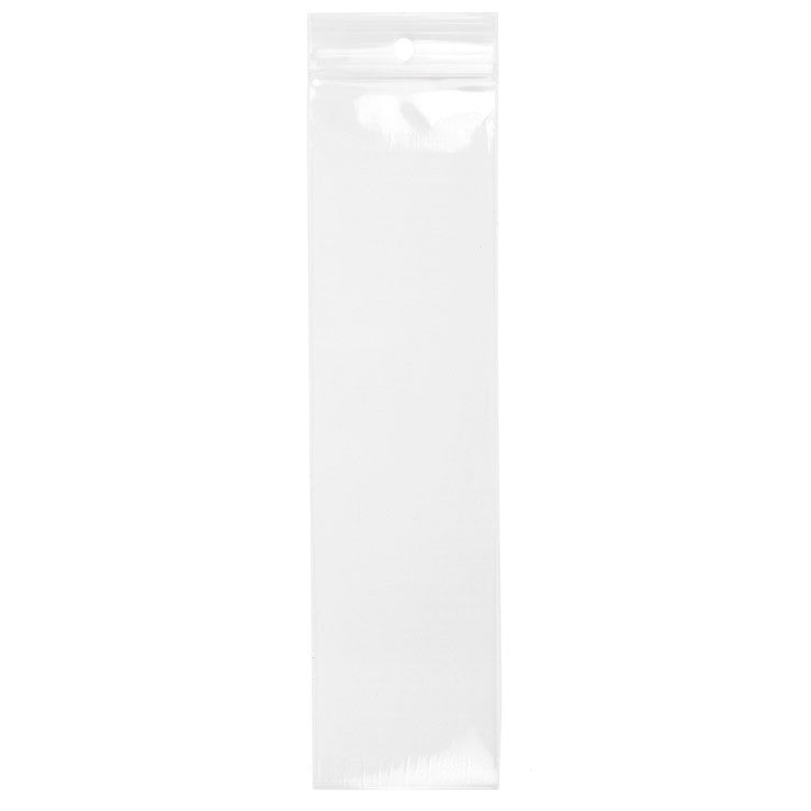 Zippåsar med häng hål 5x20,5cm Kristallklart PP 75 mikron (100 st) [Z3R28]