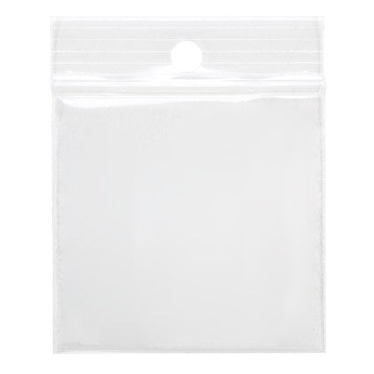 Zippåsar med häng hål 5x5cm Kristallklart PP 100 mikron (100 st) [Z4R22]