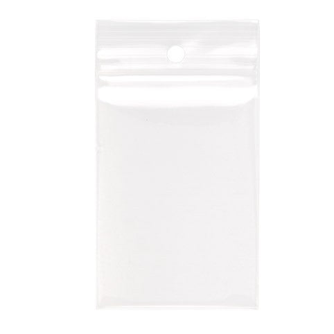 Zippåsar med häng hål 5x7,5cm Kristallklart PP 100 mikron (100 st) [Z4R23]