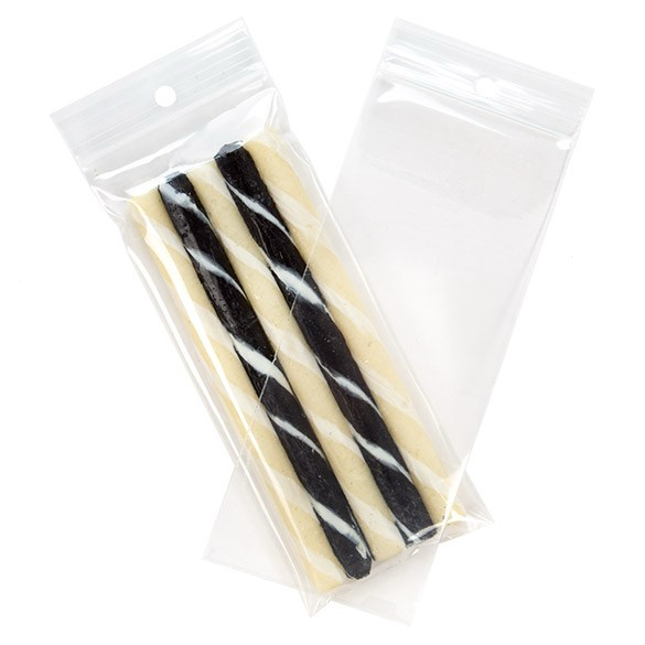 Zippåsar med häng hål 6,5x15cm Kristallklart PP 100 mikron (100 st) [Z4R2H6]