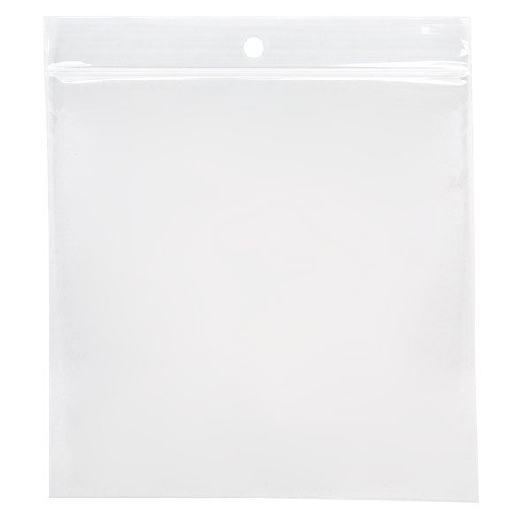 Zippåsar med häng hål 12,5x12,5cm Kristallklart PP 100 mikron (100 st) [Z4R55]
