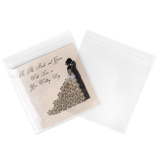 Blixtlåspåsar 18x18cm Kristallklart PP 50 mikron (100 st) [ZC77]