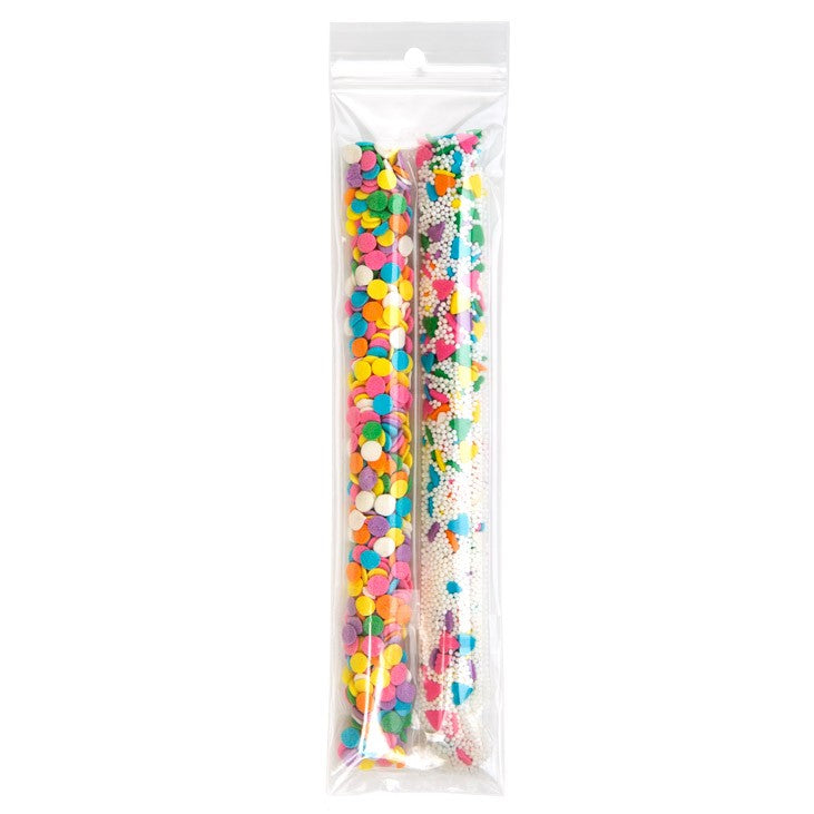 Blixtlåspåsar med häng hål 5x20,5cm Kristallklart PP 50 mikron (100 st) [ZR28]
