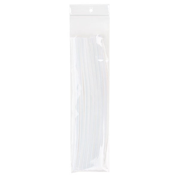 Blixtlåspåsar med häng hål 7,5x30,5cm Kristallklart PP 50 mikron (100 st) [ZR312]