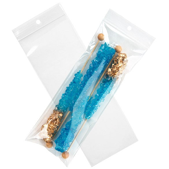 Blixtlåspåsar med häng hål 7,5x20,5cm Kristallklart PP 50 mikron (100 st) [ZR38]