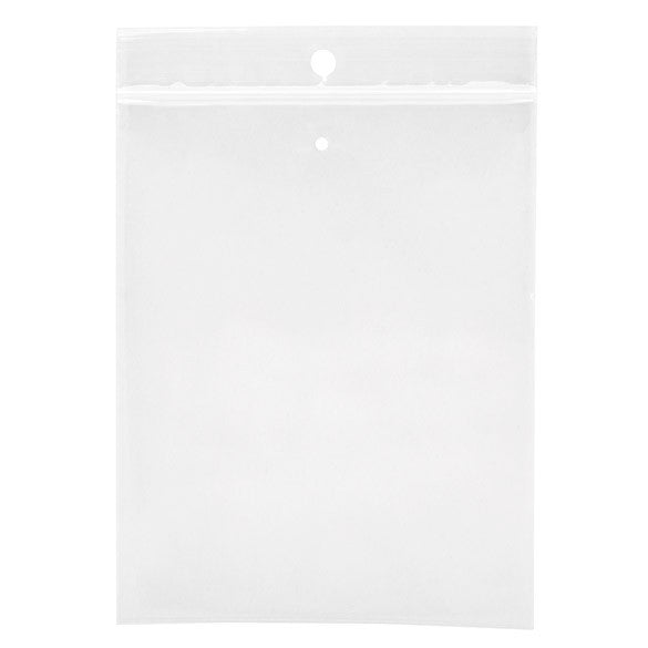 Blixtlåspåsar med häng hål och lufthål 10x12,5cm Kristallklart PP 50 mikron (100 st) [ZR45V]
