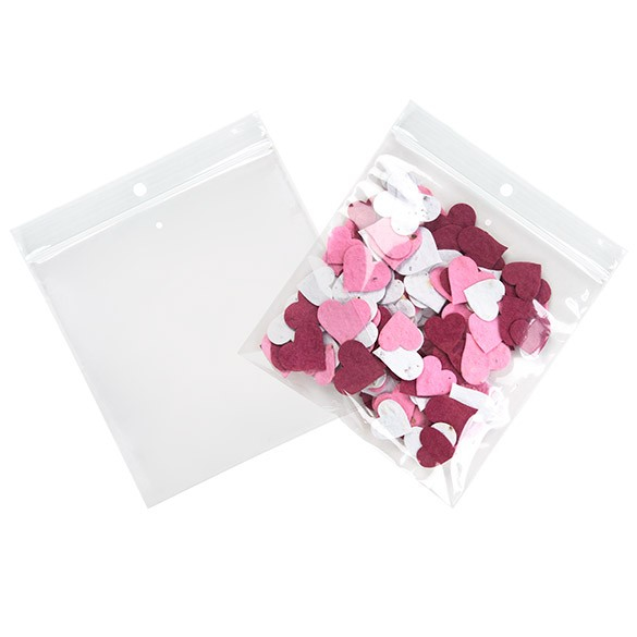 Blixtlåspåsar med häng hål och lufthål 12,5x12,5cm Kristallklart PP 50 mikron (100 st) [ZR55V]