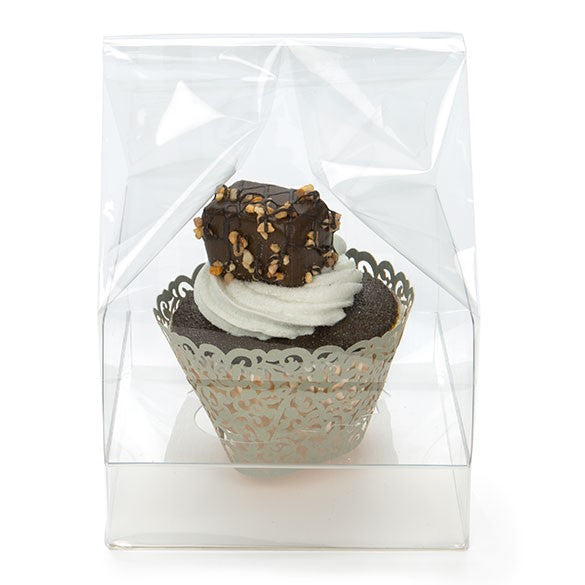 Cupcakepåsar med pappersbotten för singlar 10,2 x 10,2 x 17,8cm (100 st) [CBG4]